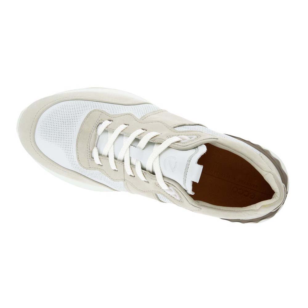 Men's Ecco Astir Retro Sneakers Beige / White | Canada 597FDN